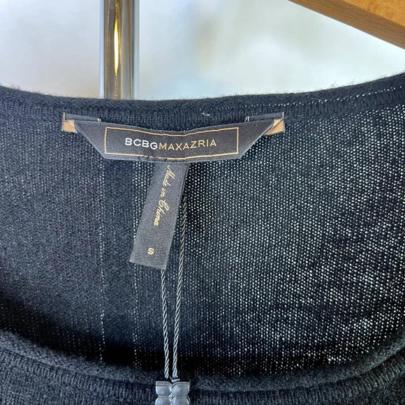 BCBGMaxazria NWT‎ 100% Lambswool Black Two Pocket Tunic Small - Picture 4 of 13
